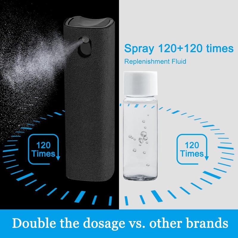 walrfid Screen Cleaner Touchscreen Mist Spray, Cleaning Kit for Electronic Smart Phone TV, Laptop, Tablet, PC, Computer LCD Flat Screens, Compatible with iPhone iPad MacBook Pro - Black - Image 5